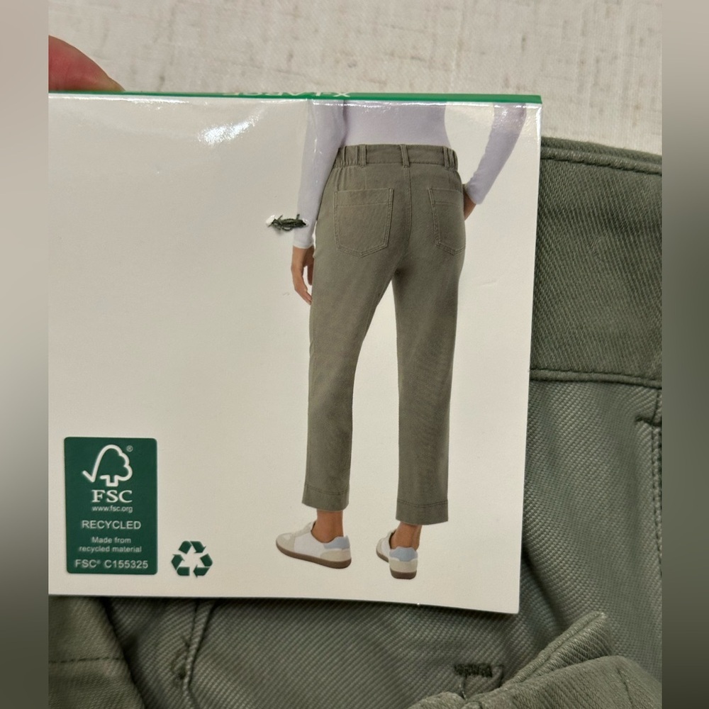 Women's Olive Wide Leg Pants - Picture 10 of 12